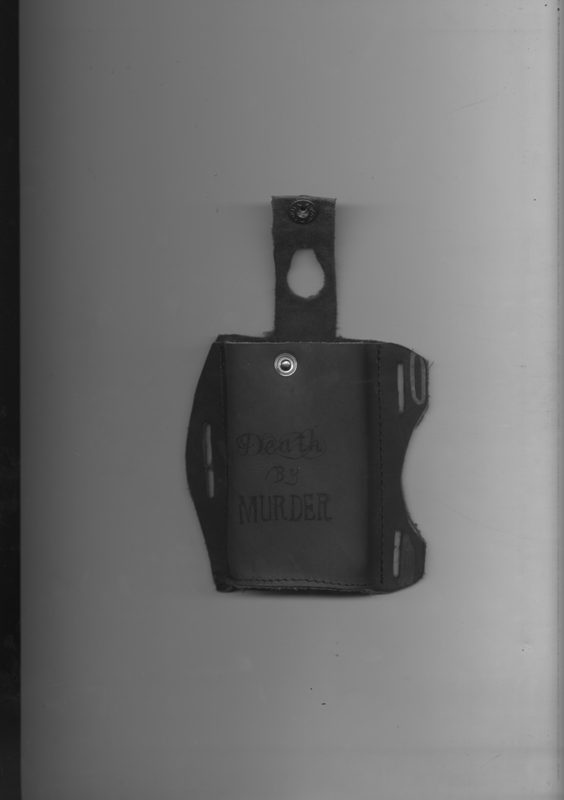 paraphenilia, club death by murder, advertising, holster